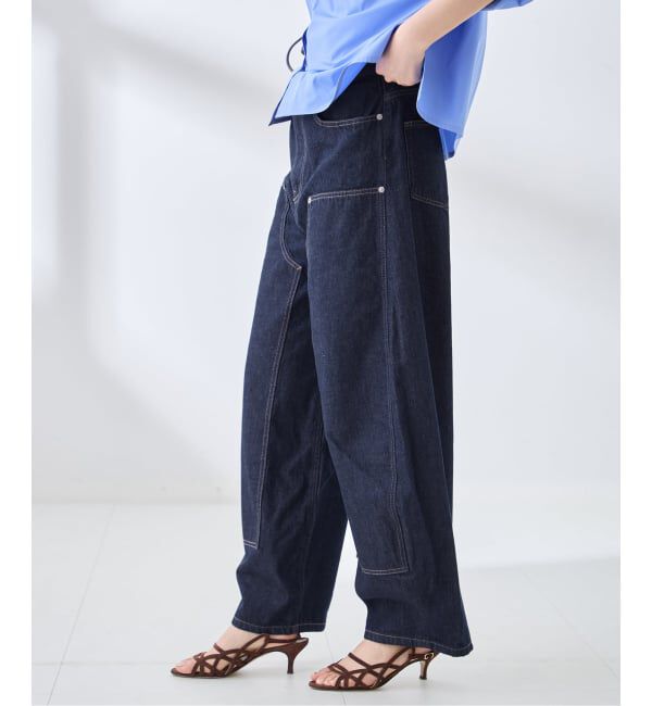 journal standard L'essage「ダブルニーワイドデニムパンツ」|デニム|