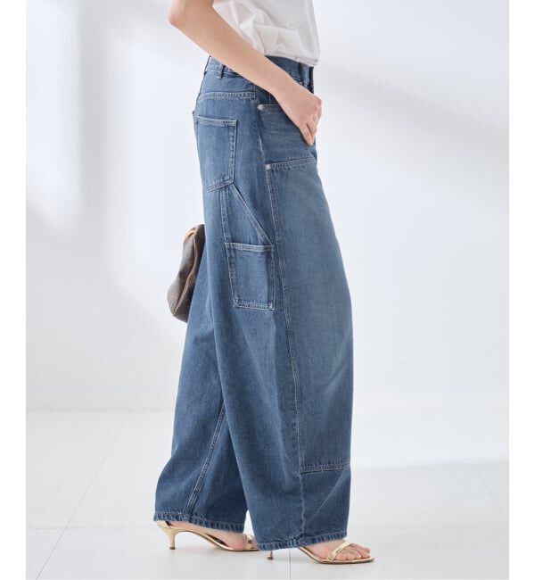 journal standard L'essage「ダブルニーワイドデニムパンツ」|デニム|