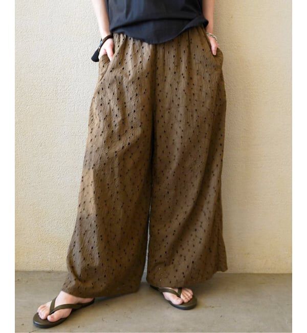 journal standard luxe「【SOIL】 60s CAMBRIC ALL HEMLA WIDE EASY PAN」|その他|ブラウン
