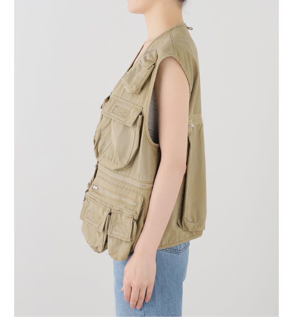 journal standard L'essage「INSCRIRE/アンスクリア Cotton Rip Stop Fishing Vest ベスト」|ダウンベスト・ベスト|