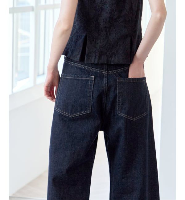 U by SPICK&SPAN「バレルレッグバギーデニム」|デニム|