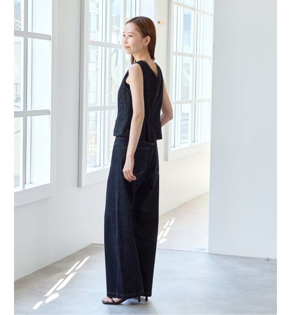 U by SPICK&SPAN「バレルレッグバギーデニム」|デニム|
