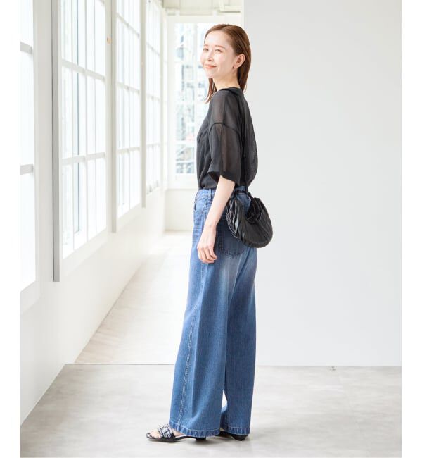 U by SPICK&SPAN「バレルレッグバギーデニム」|デニム|