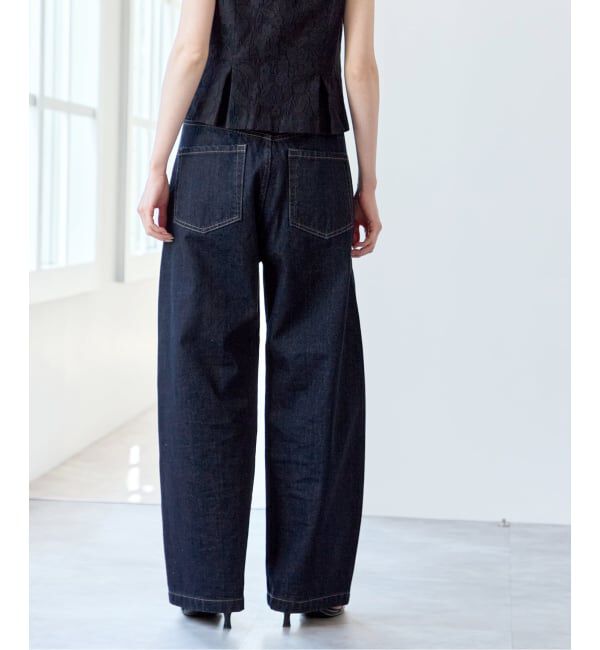 U by SPICK&SPAN「バレルレッグバギーデニム」|デニム|