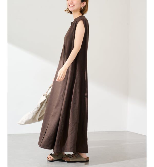 FRAMeWORK「LINEN フレアワンピース」|ワンピース|