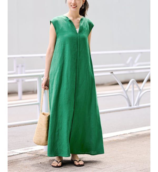 FRAMeWORK「LINEN フレアワンピース」|ワンピース|