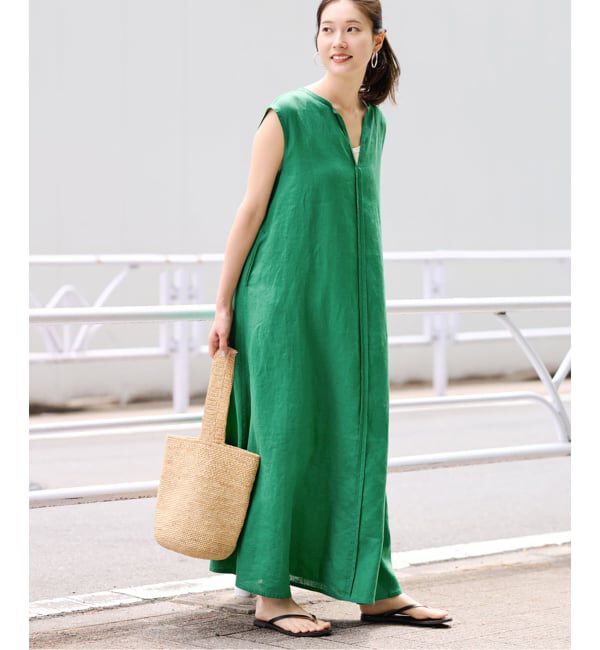 FRAMeWORK「LINEN フレアワンピース」|ワンピース|