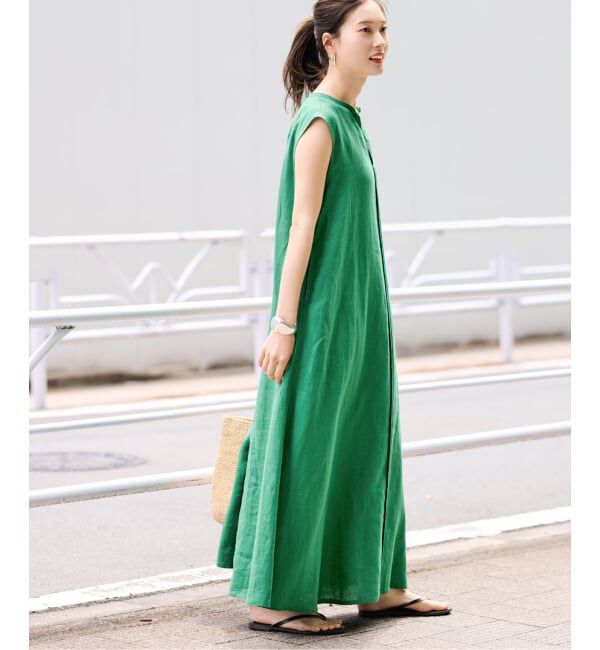 FRAMeWORK「LINEN フレアワンピース」|ワンピース|