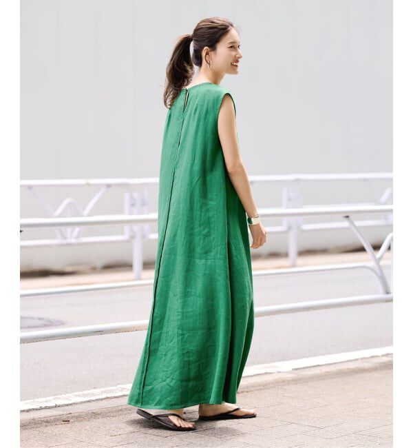 FRAMeWORK「LINEN フレアワンピース」|ワンピース|