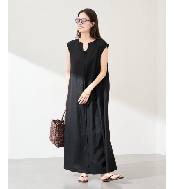 FRAMeWORK「LINEN フレアワンピース」|ワンピース|