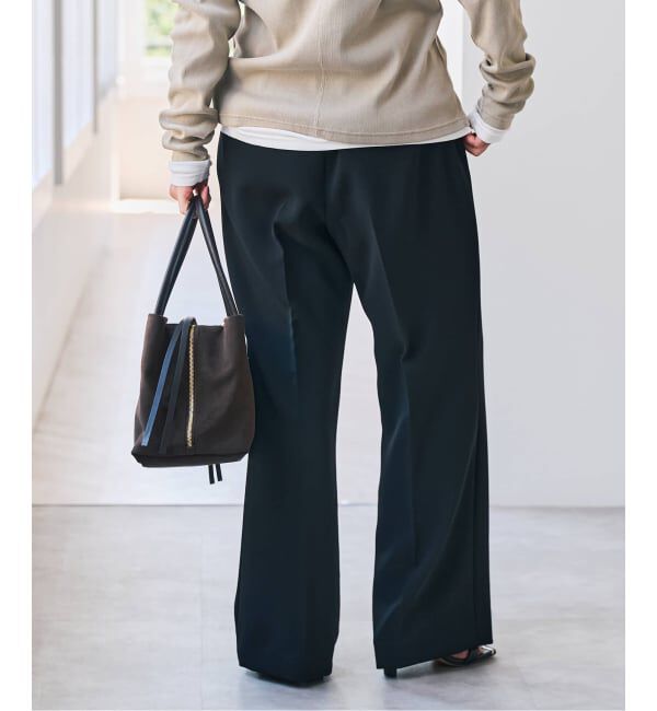 Spick and Span「ダブルクロス1タックパンツ」|スラックス|