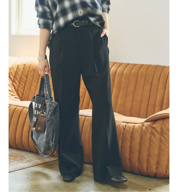 Spick and Span「ダブルクロス1タックパンツ」|スラックス|