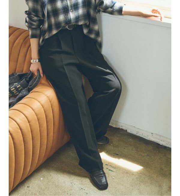 Spick and Span「ダブルクロス1タックパンツ」|スラックス|