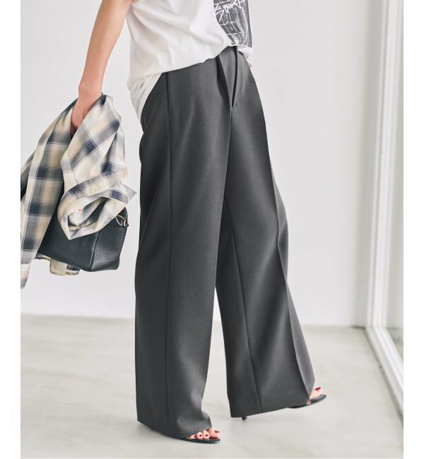 Spick and Span「ダブルクロス1タックパンツ」|スラックス|
