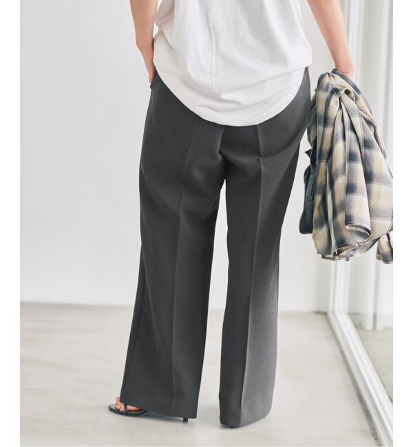 Spick and Span「ダブルクロス1タックパンツ」|スラックス|
