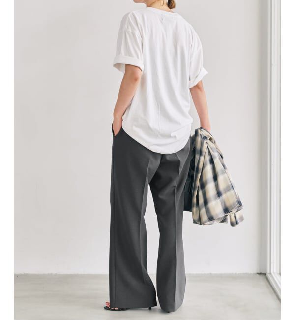 Spick and Span「ダブルクロス1タックパンツ」|スラックス|