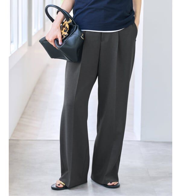 Spick and Span「ダブルクロス1タックパンツ」|スラックス|
