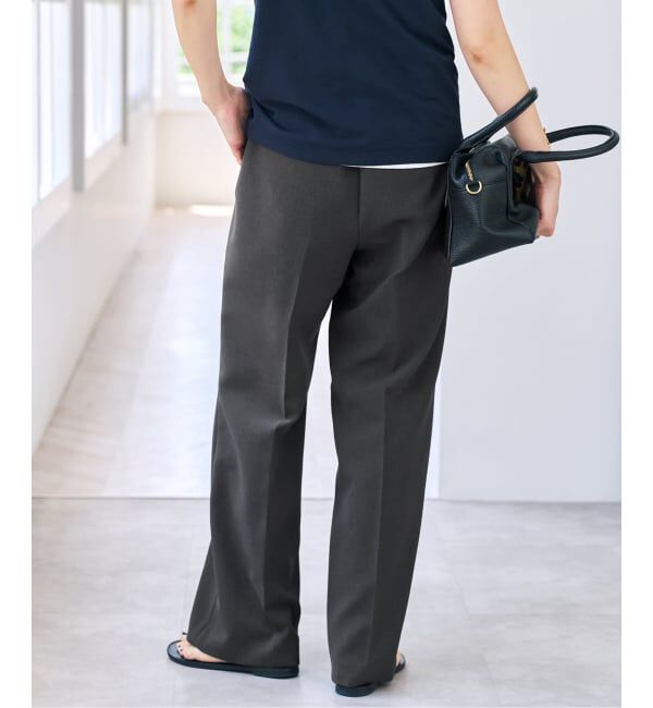 Spick and Span「ダブルクロス1タックパンツ」|スラックス|