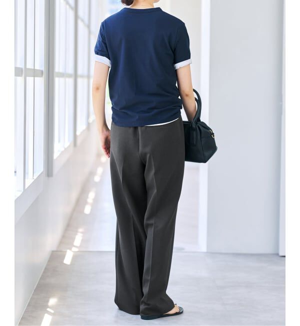 Spick and Span「ダブルクロス1タックパンツ」|スラックス|