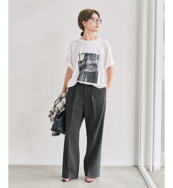 Spick and Span「ダブルクロス1タックパンツ」|スラックス|
