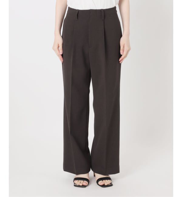 Spick and Span「ダブルクロス1タックパンツ」|スラックス|