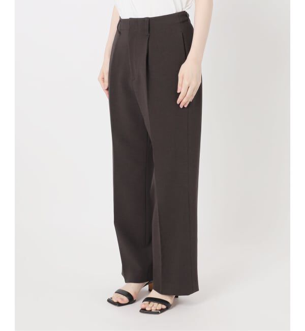 Spick and Span「ダブルクロス1タックパンツ」|スラックス|