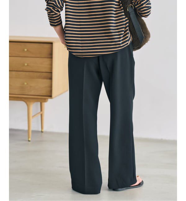 Spick and Span「ダブルクロス1タックパンツ」|スラックス|