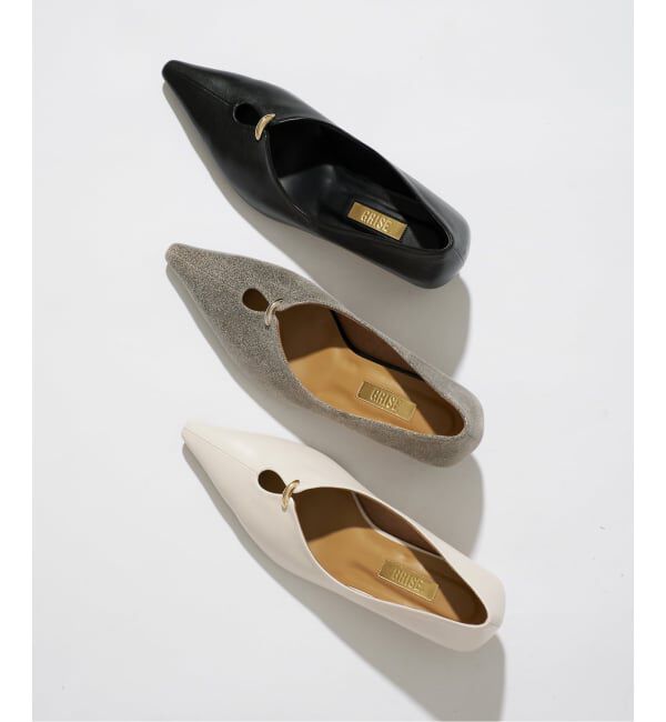 GRISE「《予約/WEB+一部店舗限定》GRISE5cｍレザーカットアウトパンプス」|パンプス|