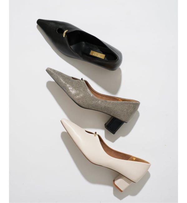 GRISE「《予約/WEB+一部店舗限定》GRISE5cｍレザーカットアウトパンプス」|パンプス|