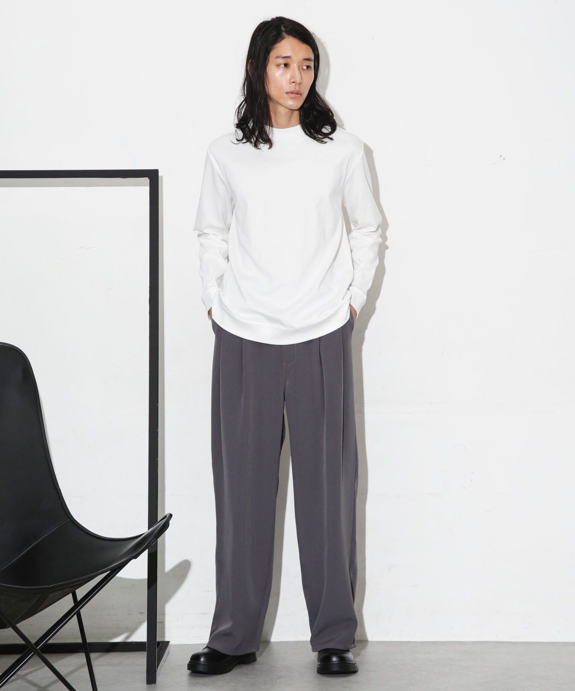 nano･universe「「FORMAL JERSEY」モックネックカットソー長袖」|Tシャツ・カットソー|