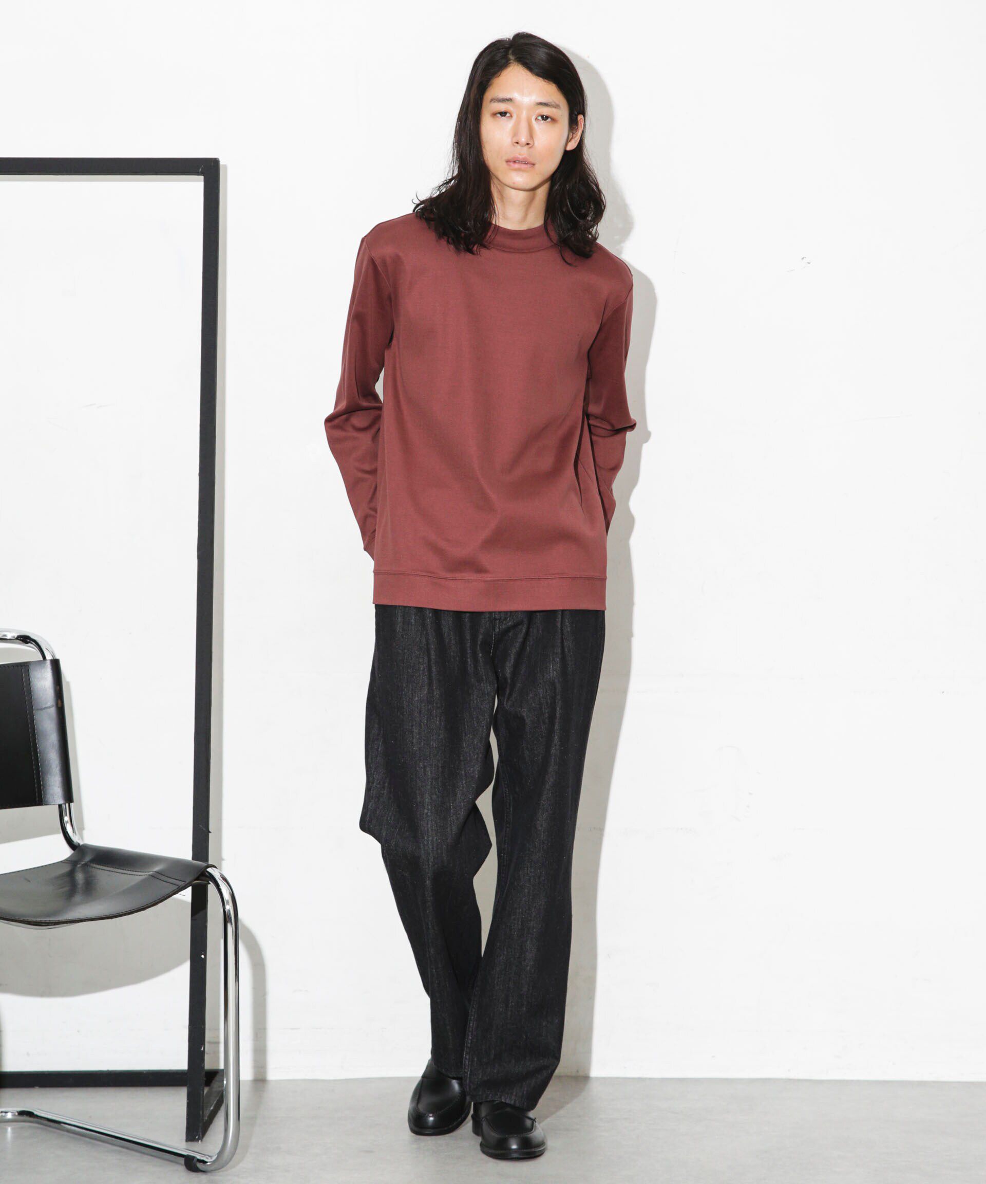 nano･universe「「FORMAL JERSEY」モックネックカットソー長袖」|Tシャツ・カットソー|
