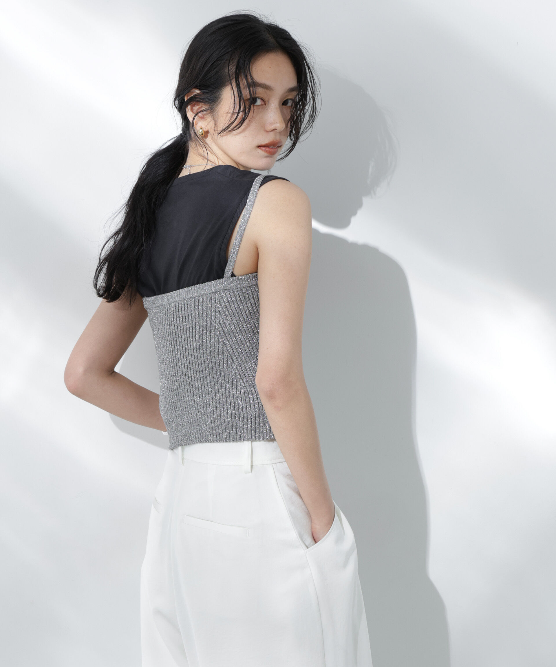NANO universe「Anti Soaked(R) 汗染み防止ノースリーブTシャツ」|Tシャツ・カットソー|