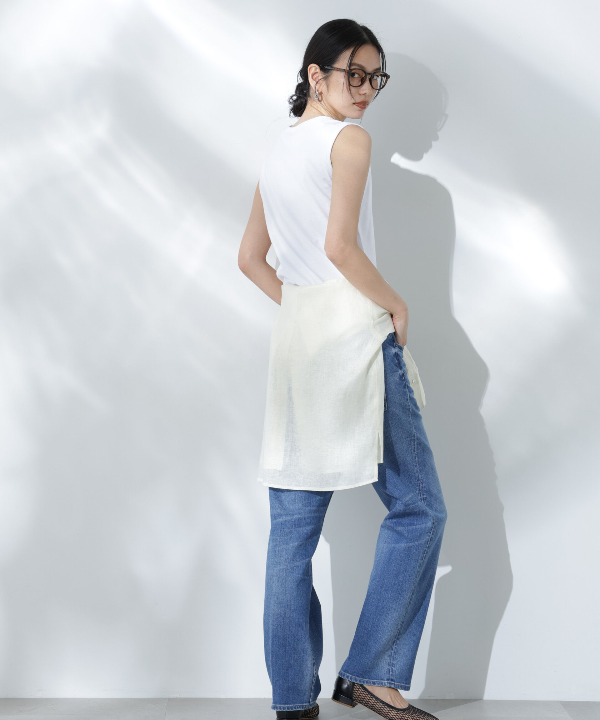 NANO universe「Anti Soaked(R) 汗染み防止ノースリーブTシャツ」|Tシャツ・カットソー|