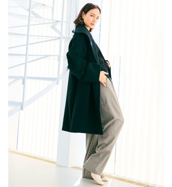 BEIGE,「NATION / ウールヘリンボーンタックワイドパンツ」|その他|