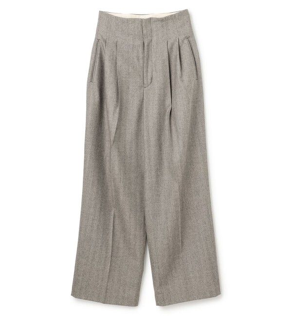 BEIGE,「NATION / ウールヘリンボーンタックワイドパンツ」|その他|
