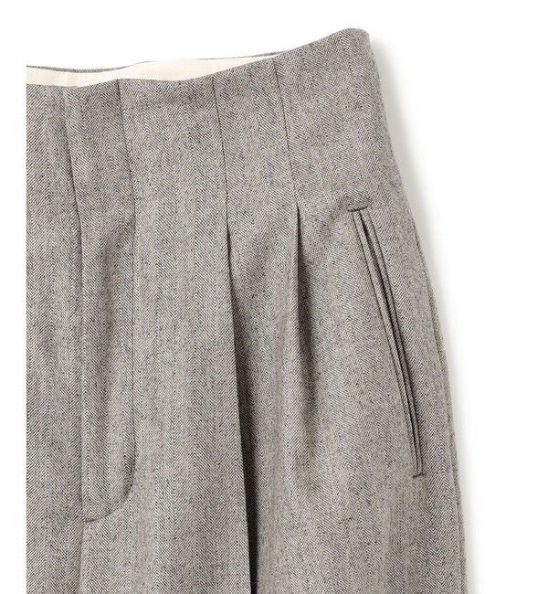 BEIGE,「NATION / ウールヘリンボーンタックワイドパンツ」|その他|
