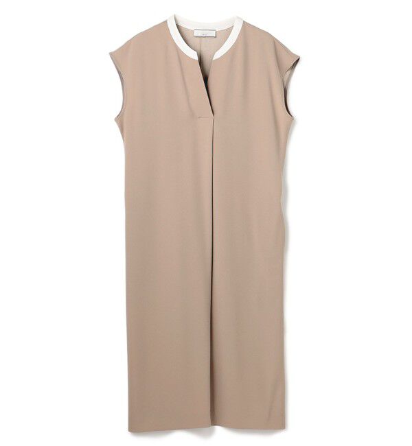 BEIGE,「【Lsize・セットアップ対応】CINDY / 配色ネック フレンチドレス」|ワンピース|