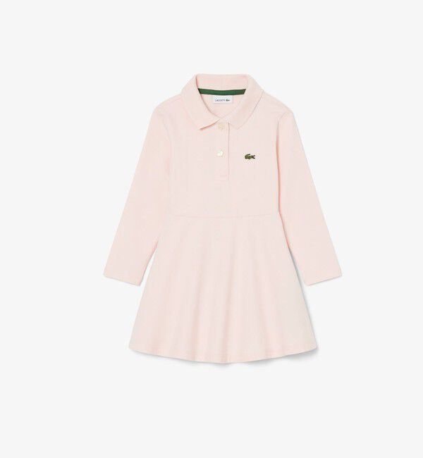 LACOSTE「【EC限定】GIRLSストレッチピケポロドレス」|ワンピース|