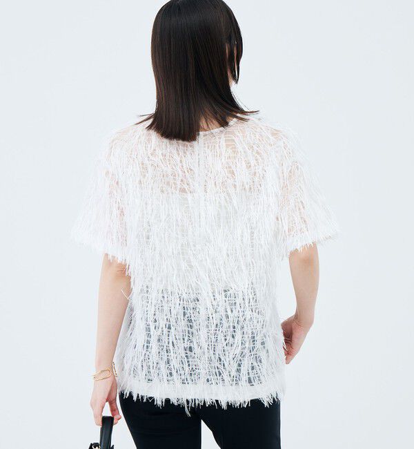 NOLLEY'S sophi「ウォッシャブルシアーロングフェザー両前Tブラウス」|シャツ・ブラウス|