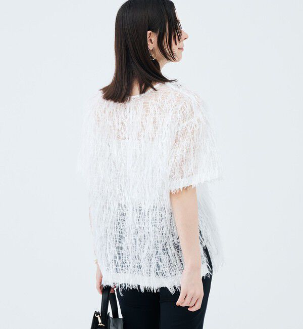 NOLLEY'S sophi「ウォッシャブルシアーロングフェザー両前Tブラウス」|シャツ・ブラウス|