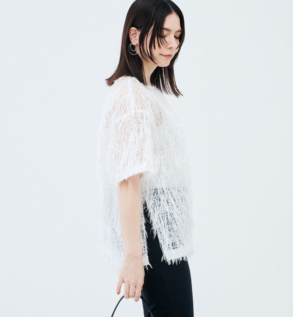NOLLEY'S sophi「ウォッシャブルシアーロングフェザー両前Tブラウス」|シャツ・ブラウス|