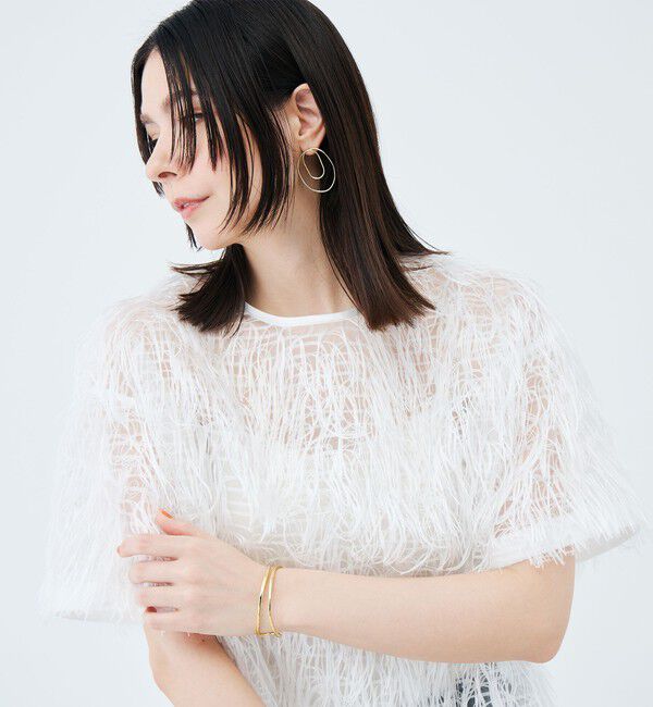 NOLLEY'S sophi「ウォッシャブルシアーロングフェザー両前Tブラウス」|シャツ・ブラウス|