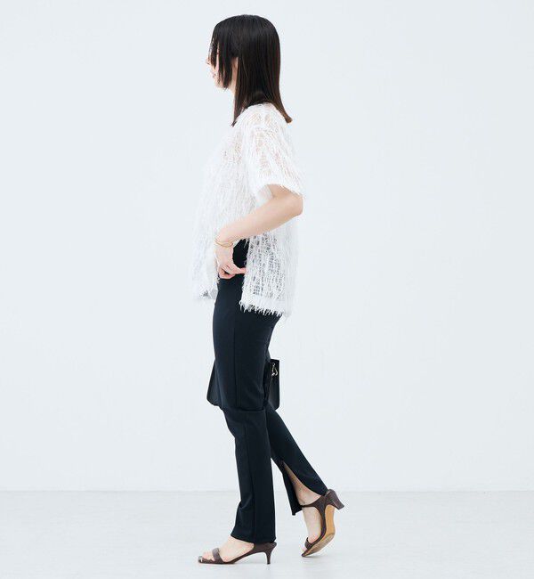 NOLLEY'S sophi「ウォッシャブルシアーロングフェザー両前Tブラウス」|シャツ・ブラウス|