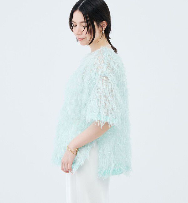 NOLLEY'S sophi「ウォッシャブルシアーロングフェザー両前Tブラウス」|シャツ・ブラウス|