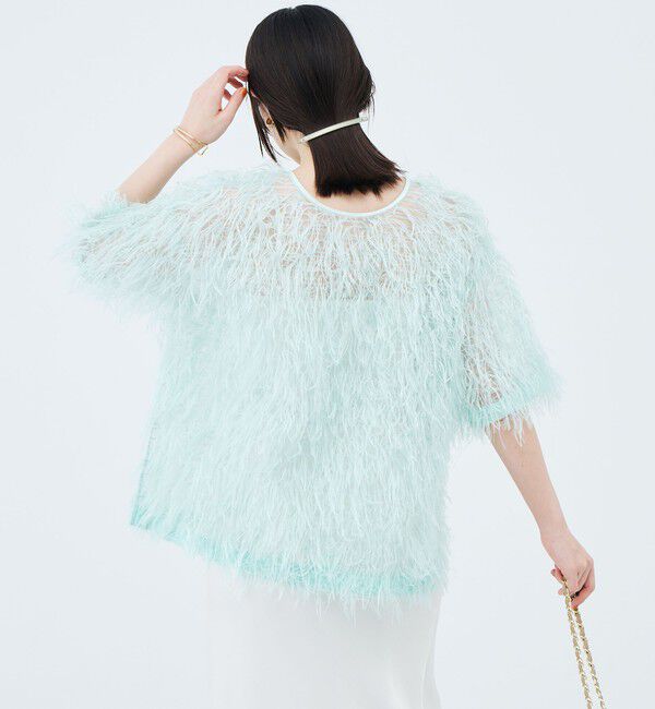 NOLLEY'S sophi「ウォッシャブルシアーロングフェザー両前Tブラウス」|シャツ・ブラウス|
