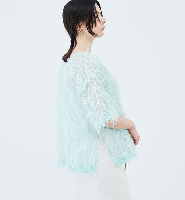 NOLLEY'S sophi「ウォッシャブルシアーロングフェザー両前Tブラウス」|シャツ・ブラウス|