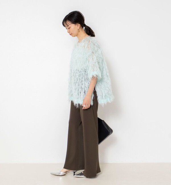 NOLLEY'S sophi「ウォッシャブルシアーロングフェザー両前Tブラウス」|シャツ・ブラウス|
