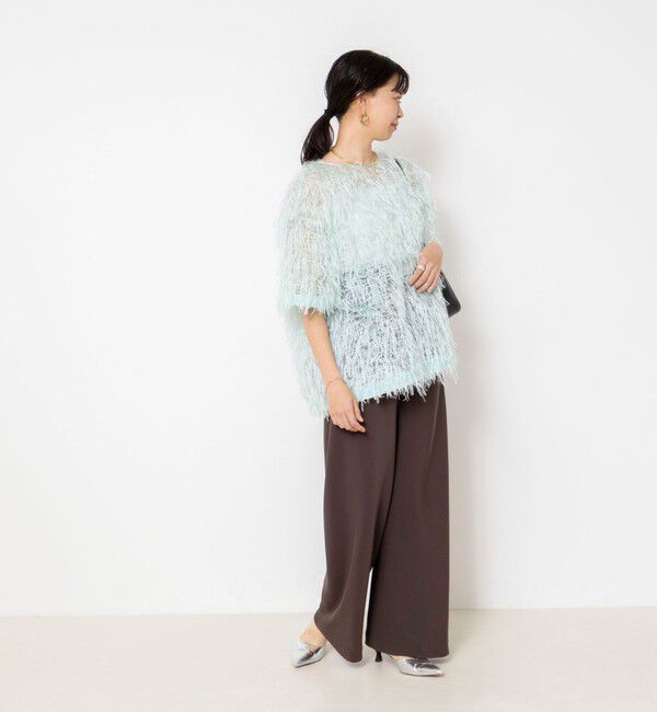 NOLLEY'S sophi「ウォッシャブルシアーロングフェザー両前Tブラウス」|シャツ・ブラウス|