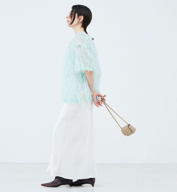 NOLLEY'S sophi「ウォッシャブルシアーロングフェザー両前Tブラウス」|シャツ・ブラウス|