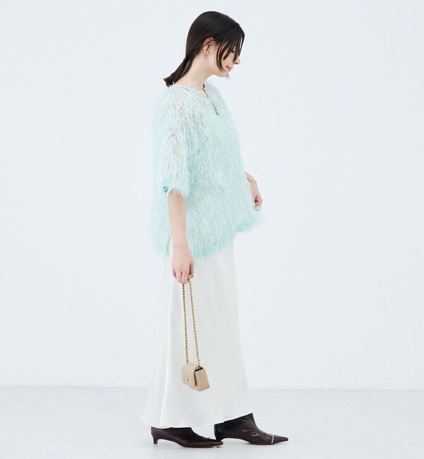 NOLLEY'S sophi「ウォッシャブルシアーロングフェザー両前Tブラウス」|シャツ・ブラウス|